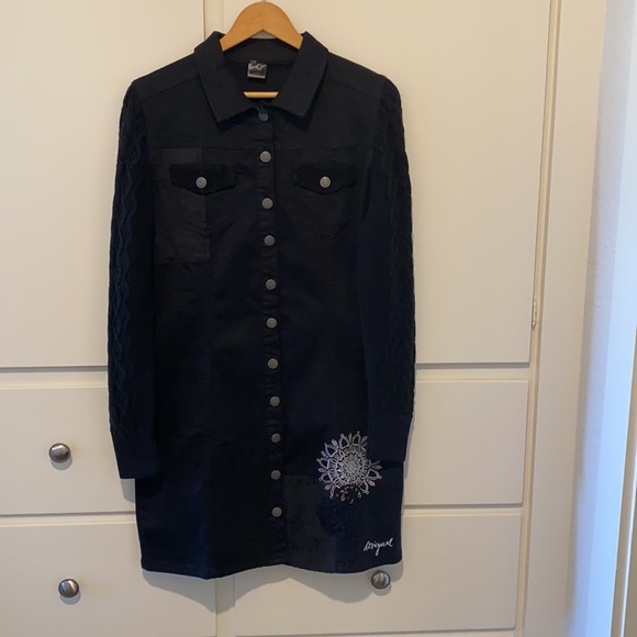 Desigual Denim dress.black. Size M . - Picture 2 of 15